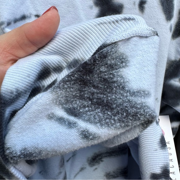 LACAUSA| Slater Zebra Black/Navy Tie Dye NWT Sweatshirt Top Size Small - Picture 8 of 14